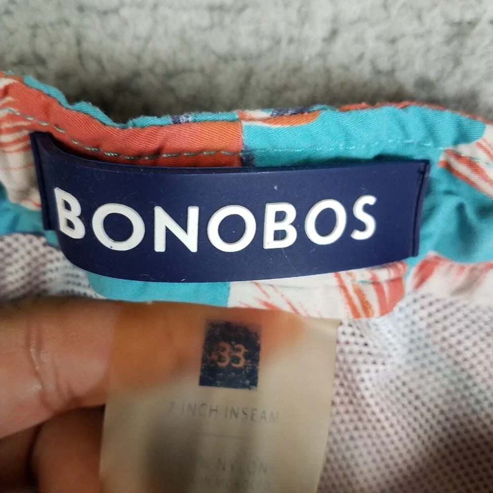 Bonobos Swim Trunks Shorts Adult 33 Floral Hawaiian Brief Lined 6.5